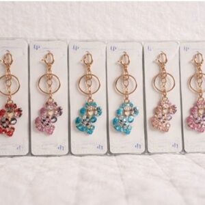 Elegant Floral Key & Card Holder Set of  12